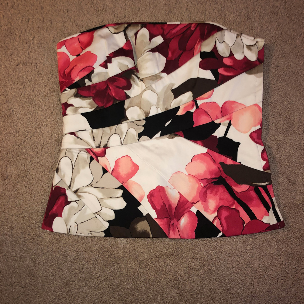 White House Black Market floral bustier - Size 2